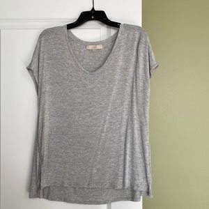 LOFT Light Gray Relaxed Fit T-Shirt